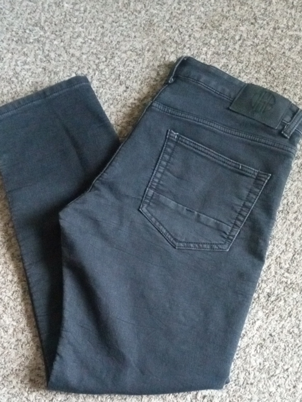Men's Black Vintage Genes Slim Straight Jeans